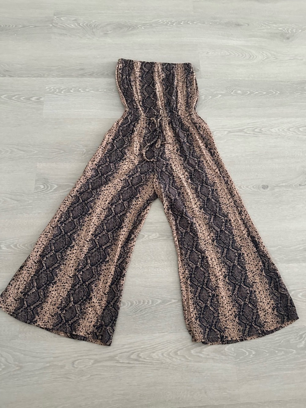Gauze Snake Print Romper